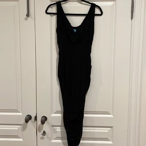 Black evening maternity dress